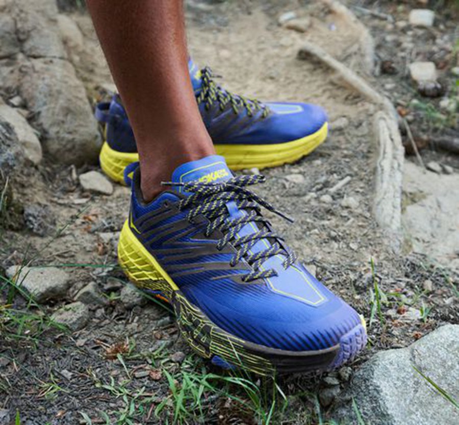 Tenis Hoka One One Trail Hombre Azules/Verdes - Speedgoat 4 - NPZC52103